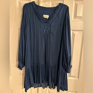 Anthropologie Blue Midi Dress